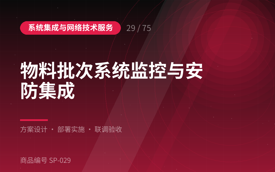 物料批次系统监控与安防集成
